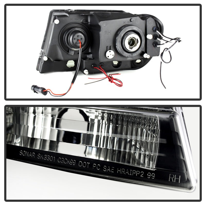 Spyder Jeep Grand Cherokee 99-04 Projector Headlights LED Halo LED Black Smoke PRO-YD-JGC99-HL-BSM-SR1 Performance