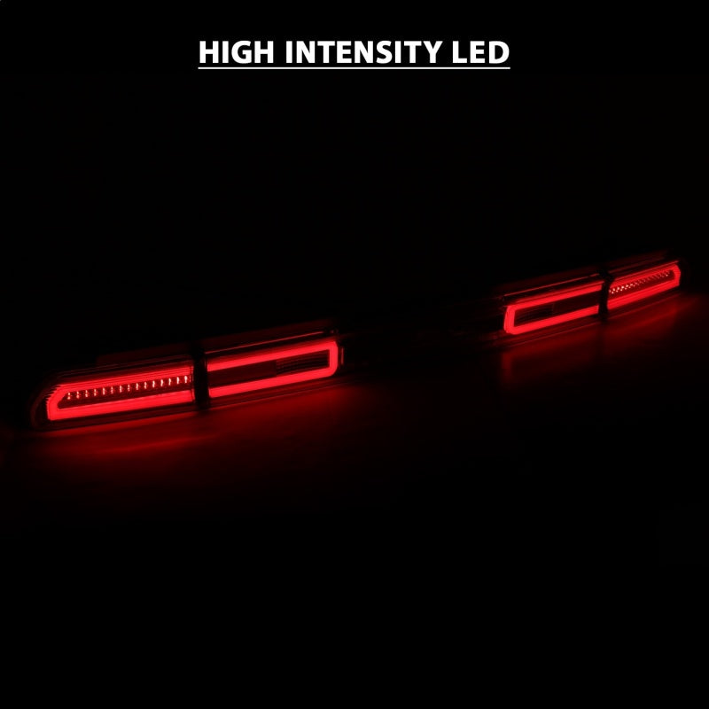 ANZO 08-10 Dodge Challenger LED Taillights - Red/Clear w/Sequential Turn Signal-SR1 Performance