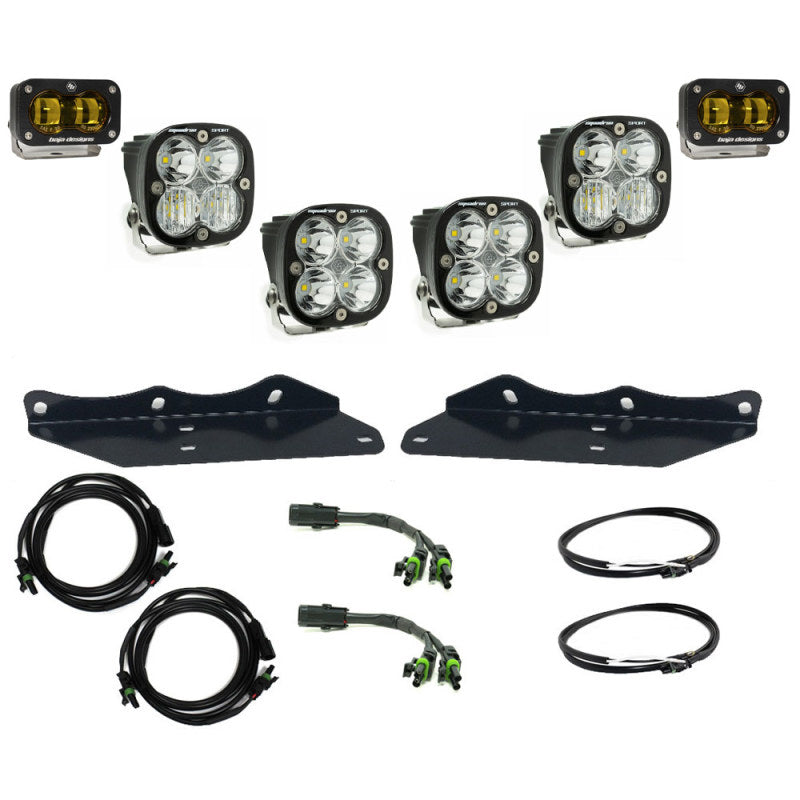 Baja Designs 17-20 Ford F-150 Raptor S2 SAE Sportsmen Fog Pocket Kit - Amber-SR1 Performance