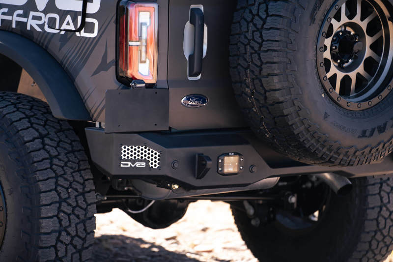 DV8 Offroad 21-22 Ford Bronco MTO Series Rear Bumper with Side License Plate Mount and Recovery Points