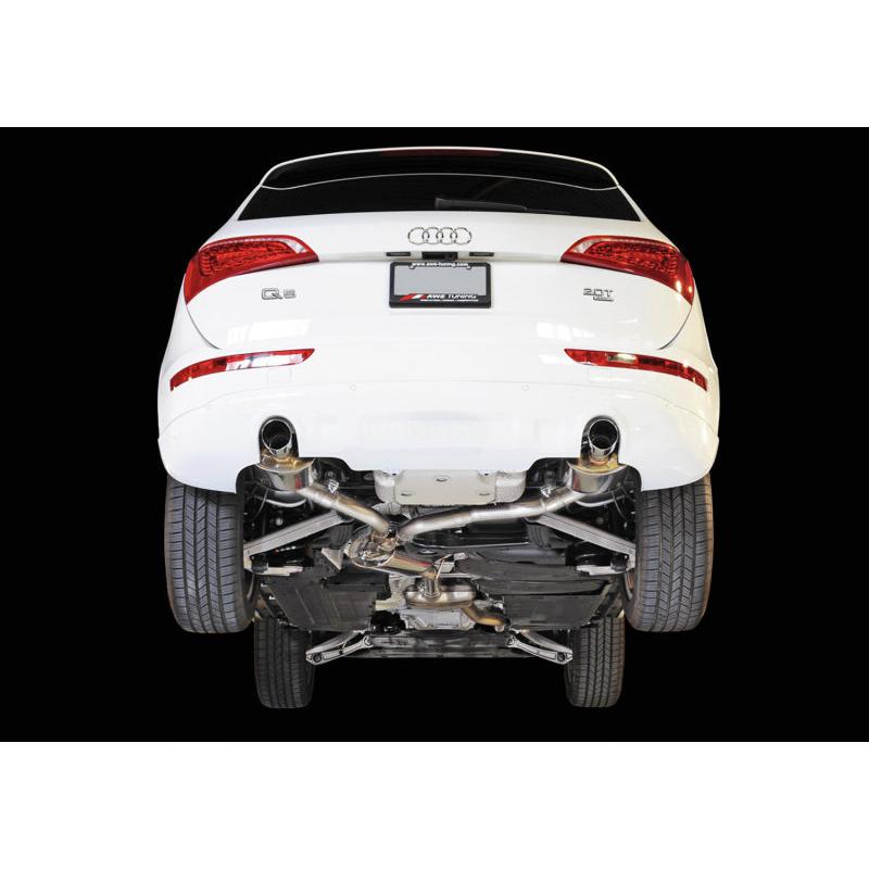AWE Tuning Audi 8R Q5 2.0T Touring Edition Exhaust - Polished Silver Tips-SR1 Performance