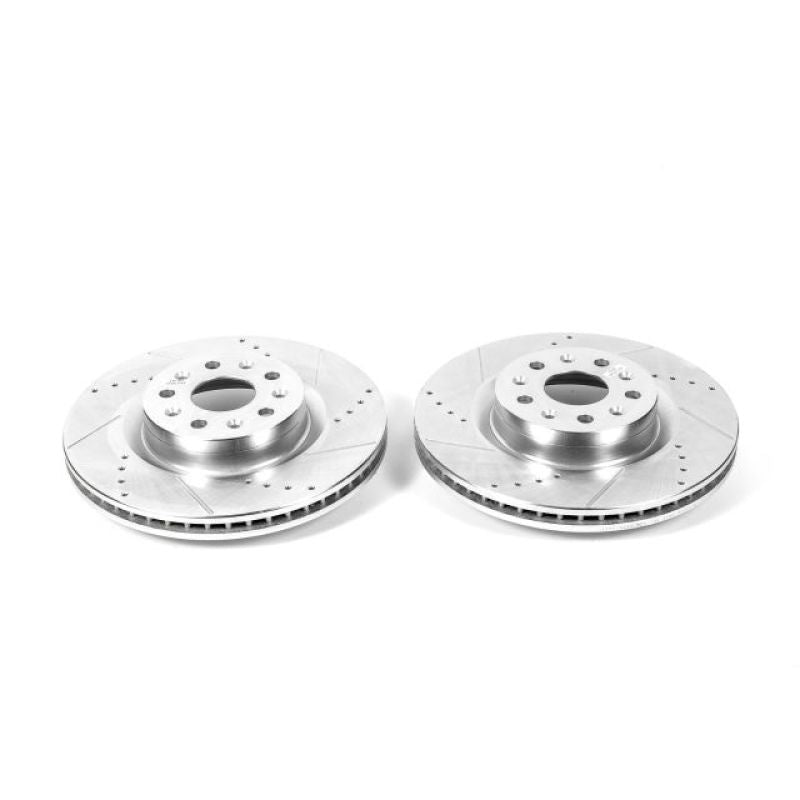 Power Stop 16-19 Cadillac CT6 Front Evolution Drilled & Slotted Rotors - Pair-SR1 Performance