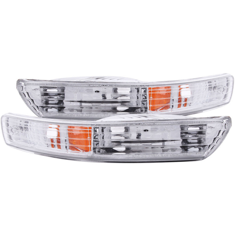ANZO 1998-2001 Acura Integra Euro Parking Lights Chrome w/ Amber Reflector-SR1 Performance