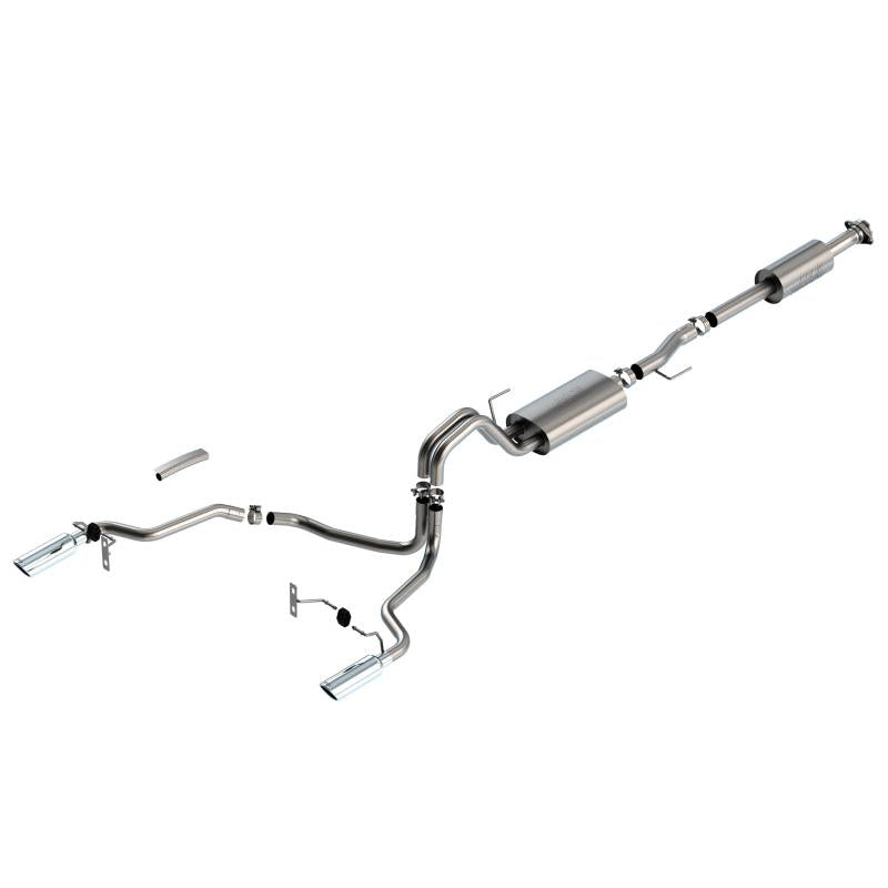 Borla F-150 2021 5.0L 4dr CC SB EC STB Lariat/KR/Platinum/LTD 3/2.25 SRE Cat-Back Touring CHR Tips-SR1 Performance