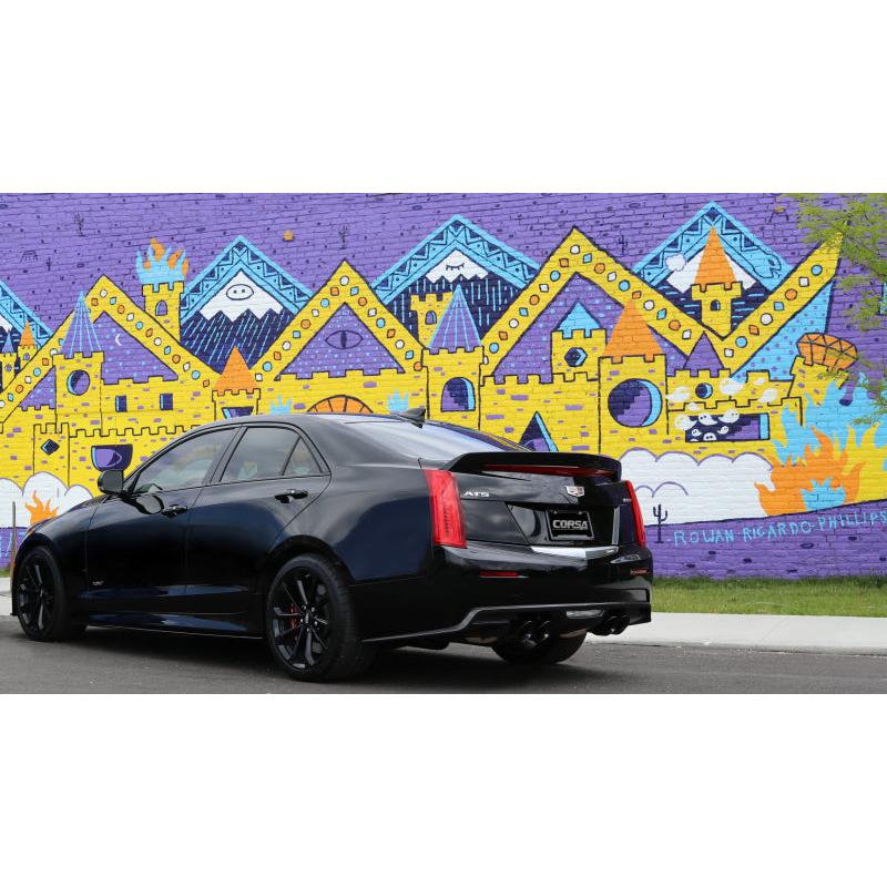 Corsa 2016-2019 Cadillac ATS-V 3.6T 4in Black Sport Axle-Back Exhaust-SR1 Performance