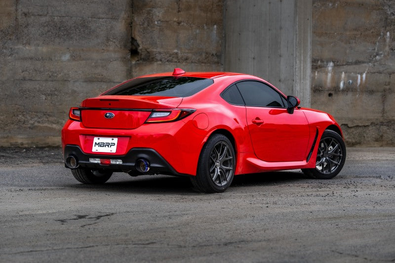 MBRP 2022 Subaru BRZ 2.4L/Toyota GR86 2.4L 2.5in Dual Split Rear Exit w/5in OD Burnt End Tips - T304-SR1 Performance
