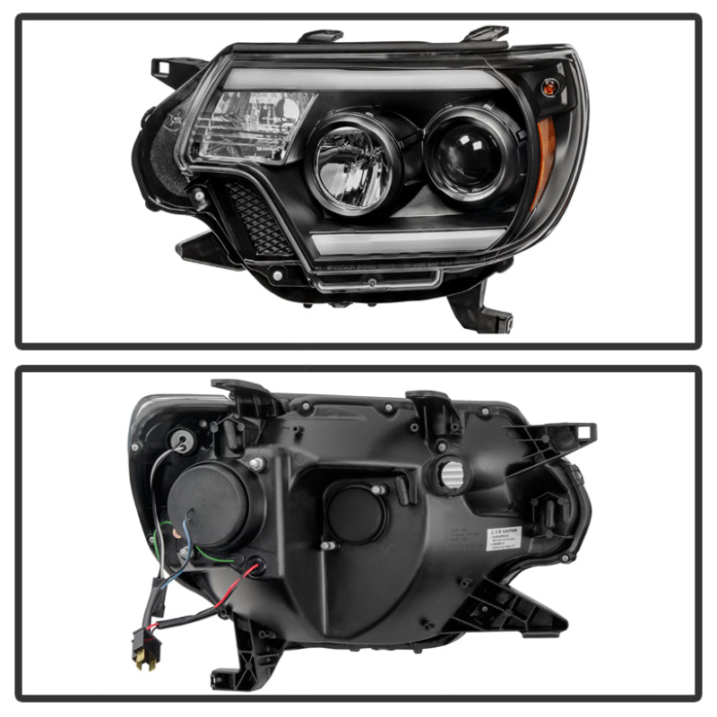Spyder Toyota Tacoma 12-15 Projector Headlights Light Bar DRL Black PRO-YD-TT12-LBDRL-BK-SR1 Performance