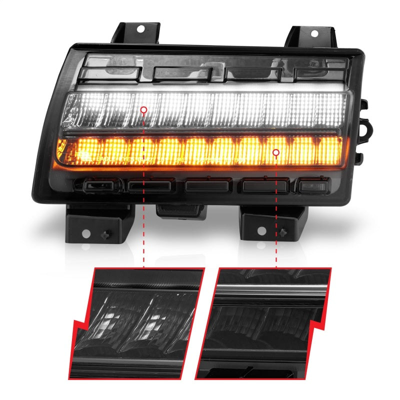 ANZO Wrangler 18-21/Gladiator 20+ LED Side Marker Lights Smoke w Sequential Signal-SR1 Performance