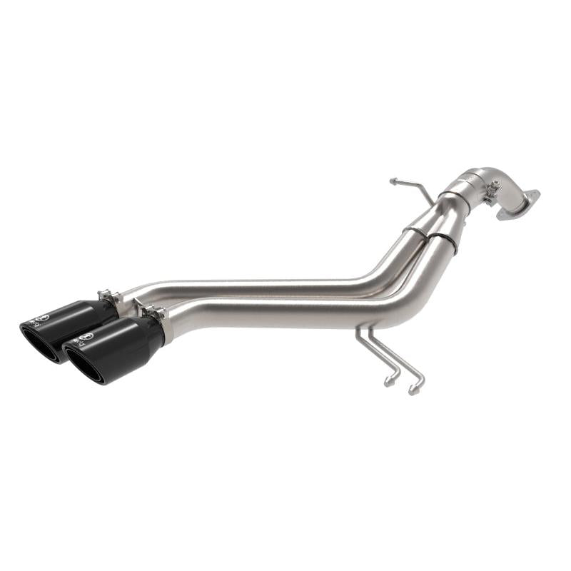 aFe Takeda 13-17 Hyundai Veloster L4-1.6L 2-1/2in 304 SS Axle-Back Exhaust w/ Black Tips-SR1 Performance