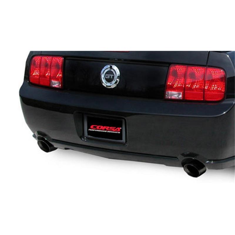 Corsa 2005-2010 Ford Mustang Shelby GT500 5.4L V8 Black Sport Axle-Back Exhaust-SR1 Performance