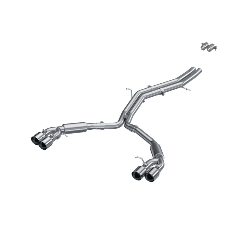 MBRP 18-21 Audi S5 Coupe/S4 Sedan T304 SS 2.5in Cat-Back Quad Rear Exit Exhaust - SS Tips-SR1 Performance