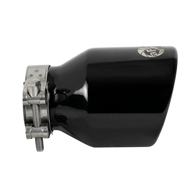 aFe MACH Force-Xp 409 SS Clamp-On Exhaust Tip 2.5in. Inlet / 4in. Outlet / 6in. L - Black-SR1 Performance