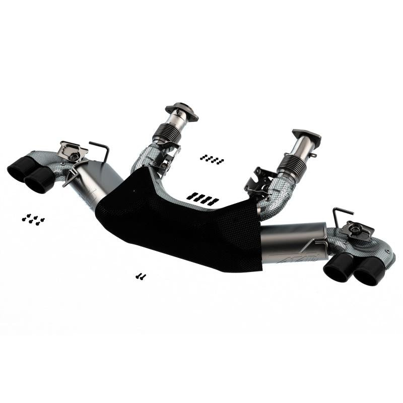 Borla 2020 Chevrolet Corvette C8 6.2 ATAK 3in Exhaust System Dual Round Rolled A/C Black Chrome Tips-SR1 Performance