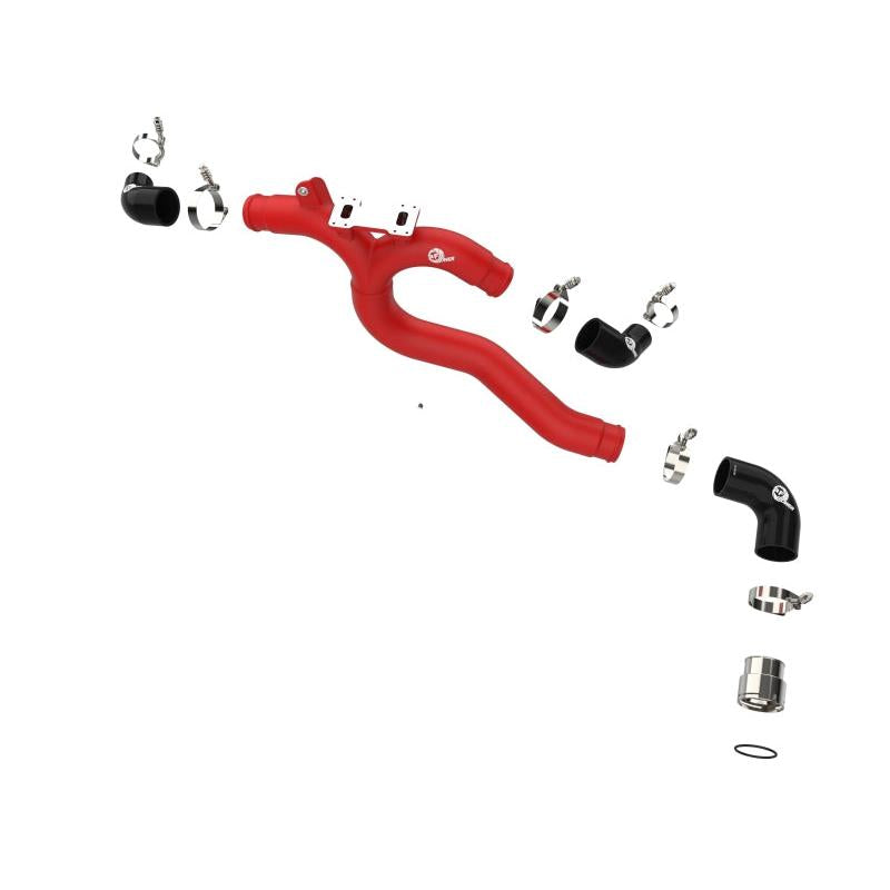 AFE 2018-2020 Kia Stinger 19-22 G70 BladeRunner 3in Aluminum Hot Charge Pipe Red-SR1 Performance