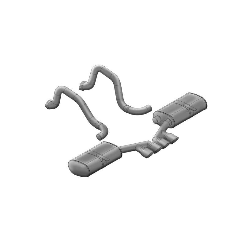 Corsa 1997-2004 Chevrolet Corvette C5 Z06 5.7L V8 Polished Sport Axle-Back Exhaust-SR1 Performance