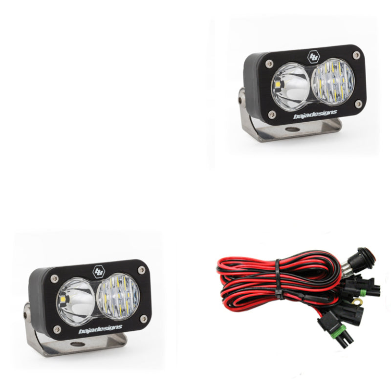 Baja Designs S2 Sport Driving Combo Pattern Pair LED Work Light - Clear-SR1 Performance