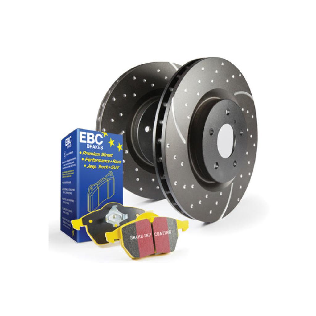 EBC Stage 5 Brake Kit with Yellowstuff Pads and GD Rotors for GMC Sierra 2500/3500 HD and Chevrolet Silverado 3500 HD