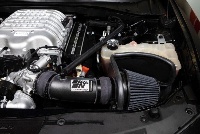 K&N 17-23 Dodge Charger/Challenger Hellcat SC 6.2L V8 DRYFLOW Performance Air Intake System-SR1 Performance