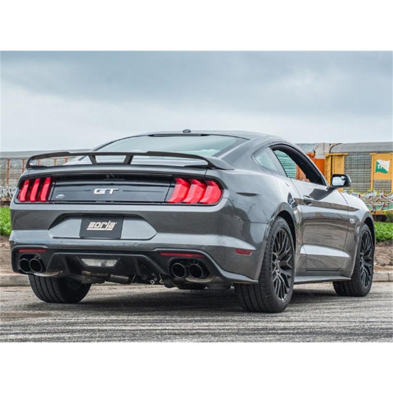 Borla 2018 Ford Mustang GT 5.0L AT/MT 3in ATAK Catback Exhaust Black Chrome Tips w/ Valves-SR1 Performance