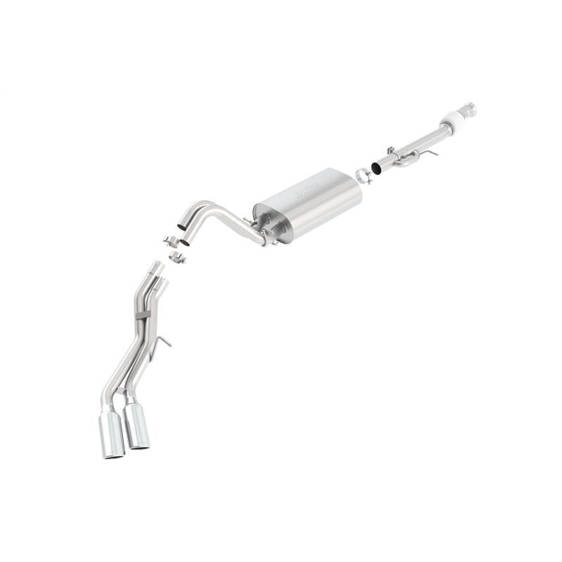 Borla 15-16 Cadillac Escalade ESV 6.2L Auto Trans Dual Round Rolled Truck Side Exit Catback Exhaust-SR1 Performance