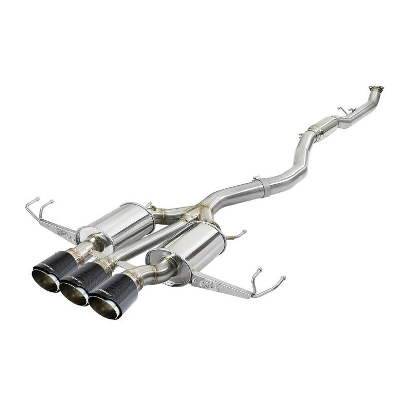 aFe Takeda 3in 304 SS Cat-Back Exhaust w/ Carbon Fiber Tips 17-18 Honda Civic Type R L4 2.0L (t)-SR1 Performance