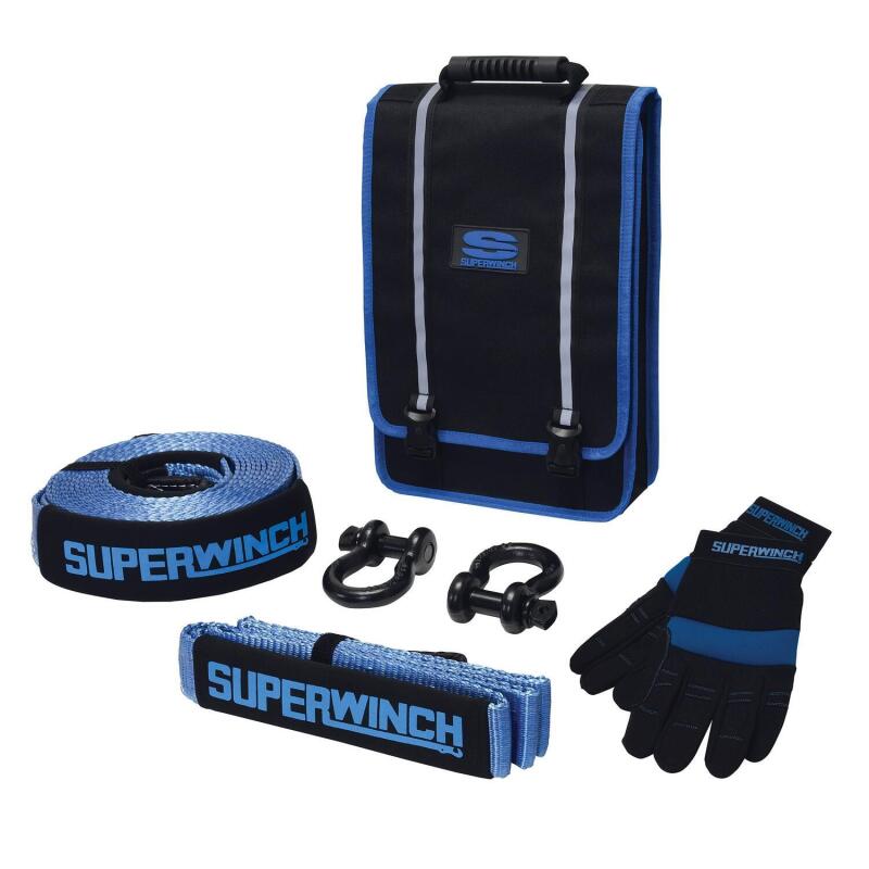 Superwinch Getaway Recovery Kit (Incl. Bow Shackles/Tree Trunk Protec/Recovery Strap/Gloves/Bag)-SR1 Performance