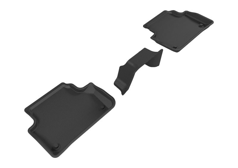 3D MAXpider 2017-2019 Audi A4/S4/A5 Sportback/S5 Sportback Kagu 2nd Row Floormats - Black-SR1 Performance
