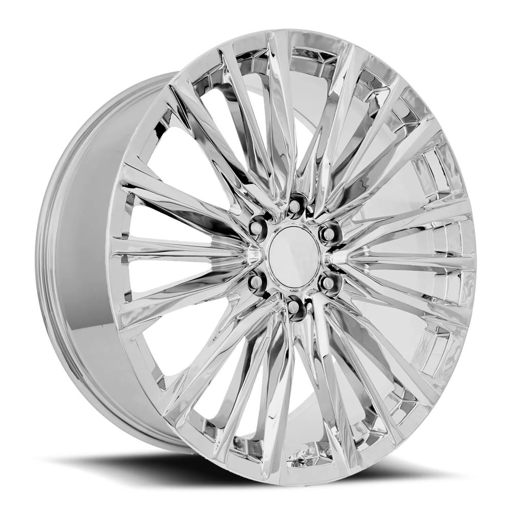 26X10 6X5.5 +28 HB 78.1 PLATINUM V REPLICA WHEEL CHROME WITH CAP-SR1 Performance