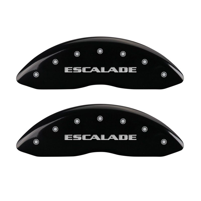 MGP 4 Caliper Covers Engraved Front & Rear Escalade Black finish silver-SR1 Performance