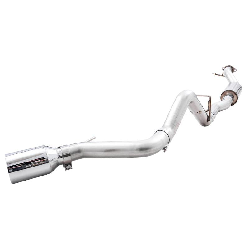 AWE Tuning 2021+ Ford Bronco 0FG Single Rear Exit Exhaust w/Chrome Silver Tip & Bash Guard-SR1 Performance