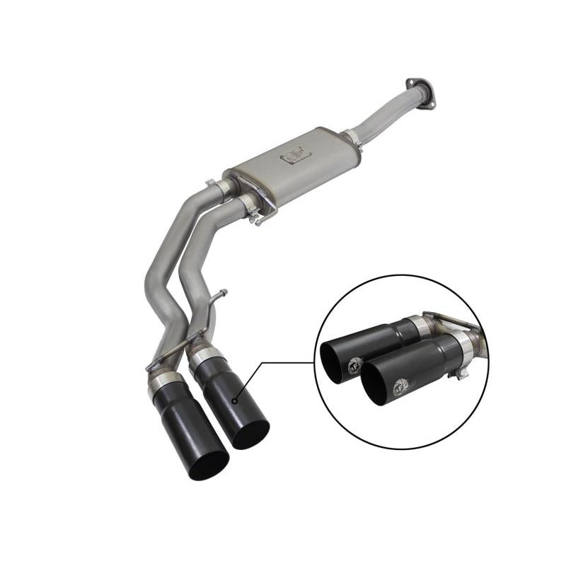 aFe Rebel Exhausts 3in SS Cat-Back 15-16 Ford F-150 EcoBoost V6 2.7/3.5L V8 5.0L w/ Black Tips-SR1 Performance