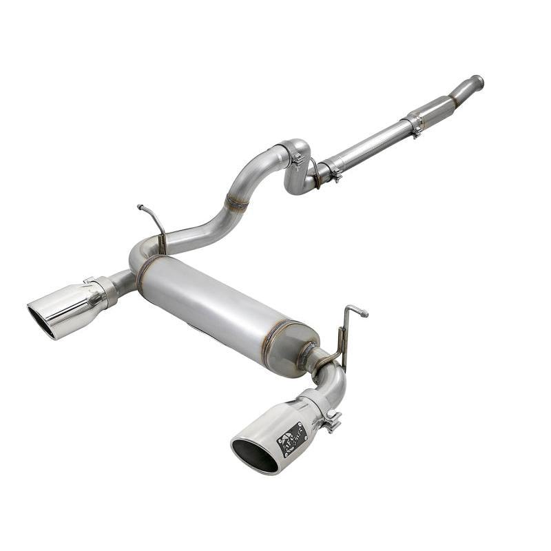 aFe Rebel Series 409 Stainless Steel Cat-Back Exhaust 18-21 Jeep Wrangler JL 2.0L (t) - Polished Tip-SR1 Performance