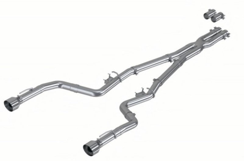 MBRP 17-21 Charger 5.7L/6.2L/6.4L 3in Race Profile Cat-Back w/ Dual Tips Aluminized Steel Exhaust-SR1 Performance