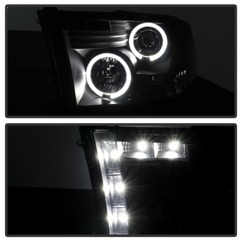 Spyder Dodge Ram 1500 09-14 Projector Headlights Halogen- LED Halo LED - Blk Smke PRO-YD-DR09-HL-BSM-SR1 Performance