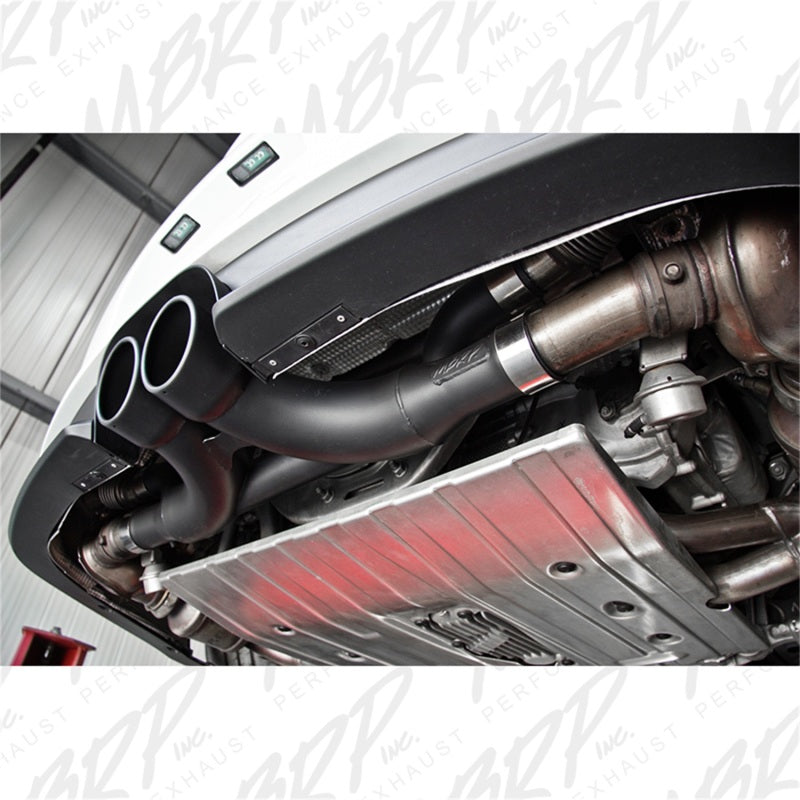 MBRP 14-19 Porsche GT3/GT3RS 3in Center Muffler Bypass 4in Tips - Black Coated-SR1 Performance
