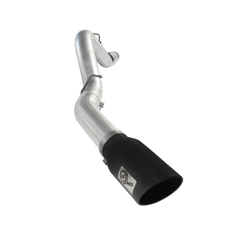 aFe Atlas Exhaust 5in DPF-Back Al Steel 11-13 GM Diesel Trucks V8-6.6L (td) LML (Blk Tip)-SR1 Performance