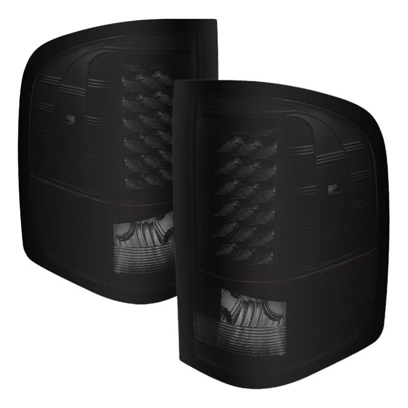 Xtune Chevy Silverado 07-13 LED Tail Lights Black Smoke ALT-JH-CS07-LED-BKSM-SR1 Performance