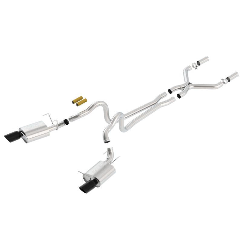 Borla 2011-2012 Mustang GT 5.0L Black Chrome 4.5in Rd Tip ATAK Catback Exhaust-SR1 Performance