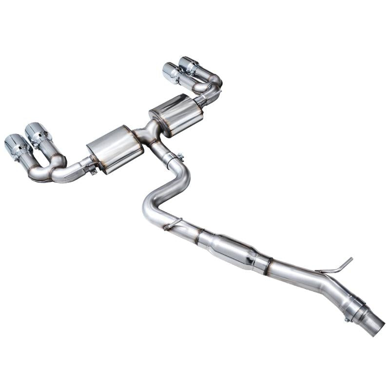 AWE 22-24 Audi 8Y S3 Touring Edition Exhaust - Chrome Silver Tips-SR1 Performance
