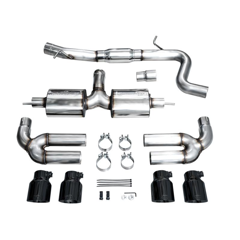 AWE 22-24 Audi 8Y S3 Touring Edition Exhaust - Diamond Black Tips-SR1 Performance