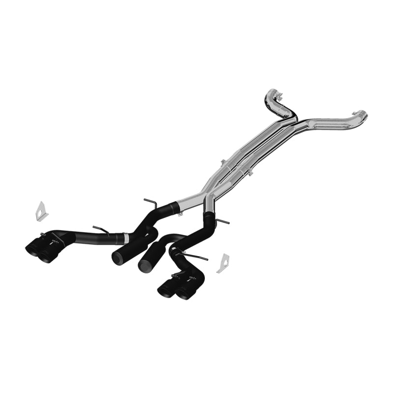 MBRP 2016 Chevy Camaro V8 6.2L 6spd 3in Black Race Dual Cat Back w/ 4.5in Quad Dual Wall Tips-SR1 Performance