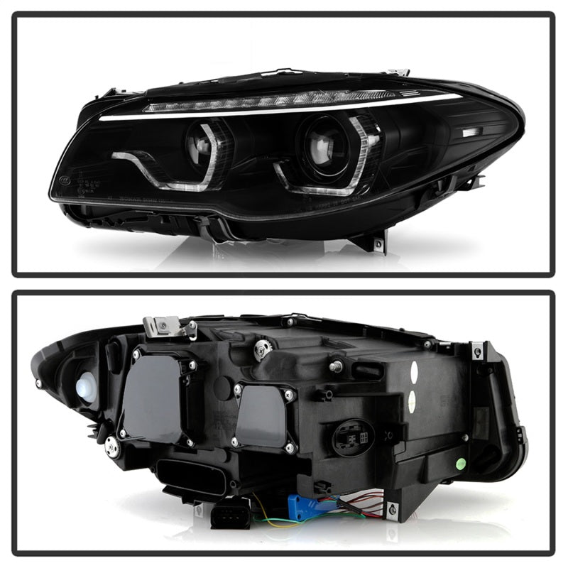 Spyder BMW 5 Series F10 11-13 Xenon/HID AFS Projector Headlights - Black PRO-YD-BMWF10HIDAFS-SEQ-BK-SR1 Performance