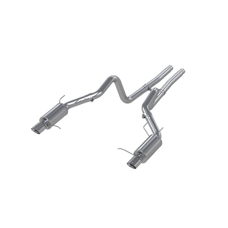 MBRP 11-14 Ford Mustang GT 5.0L Dual Split Rear Street Version T409 3in Cat Back Exhaust System-SR1 Performance