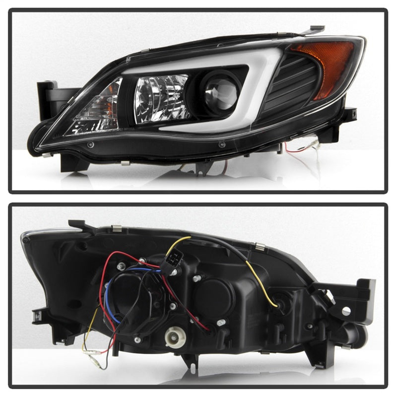 Spyder Subaru WRX 08-09 Projector Headlights - Halogen Model Only - Black PRO-YD-SWRX08-LBDRL-BK-SR1 Performance