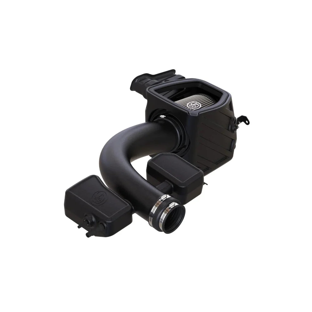 Dry Extendable Cold Air Intake Kit for 2020-2022 FORD F-250, F-350 6.2L, Gas on a white background