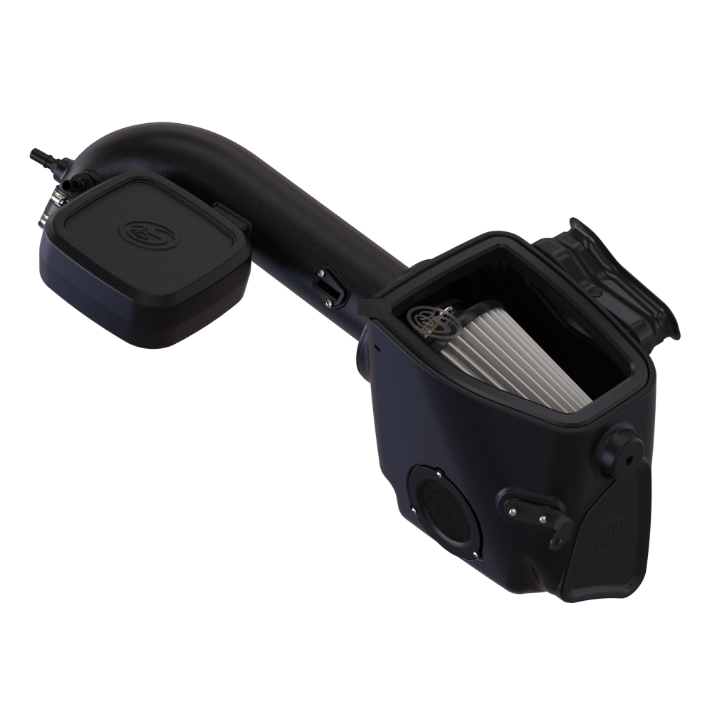 Dry Extendable Cold Air Intake for the 2023-2025 Ford F250 F350 7.3L on a white background
