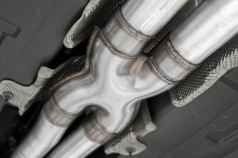 MBRP 15-16 Dodge Challenger RT 5.7L T304 SS 3in Dual Rear Cat-back CF Quad Tips - Street-SR1 Performance