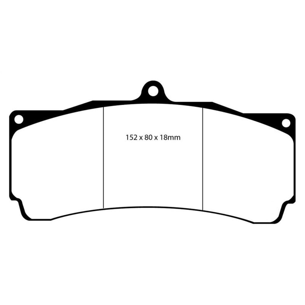 EBC Brakes Yellowstuff Performance Brake Pads – Part Number DP4006R for Street and Track Driving