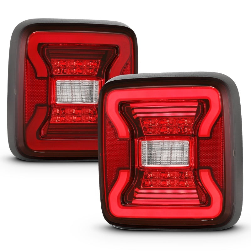 ANZO 18-19 Jeep Wrangler JL LED Taillights Black-SR1 Performance