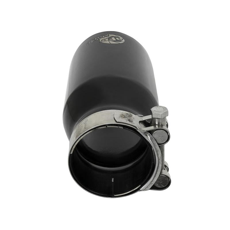 aFe MACH Force-Xp Universal 409 SS Single-Wall Clamp-On Exhaust Tip - Black-SR1 Performance